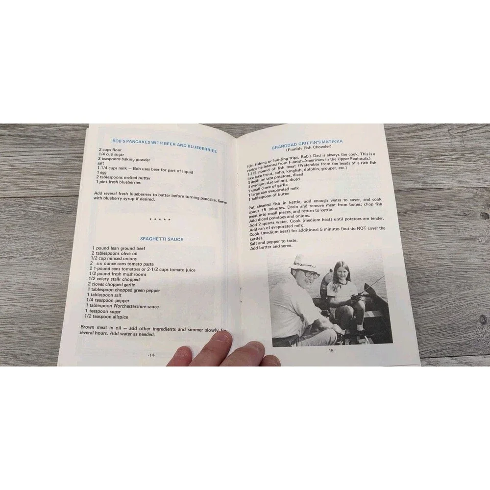 Marge Griffin's Family Cookbook, Senator Bob Griffin Michigan c1970s - Recipes